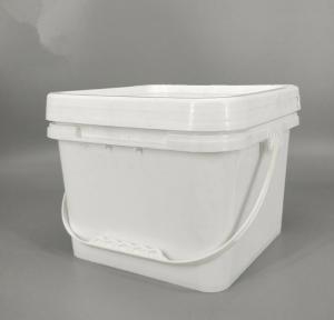 20L Rectangle Plastic Paint Bucket Customized White 20 Litre