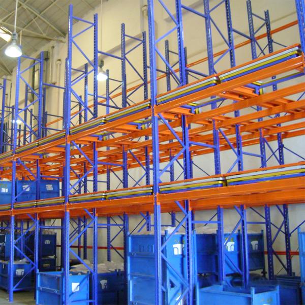 Cold Storage Push Back Racking System With Condensation Resistant Coatings