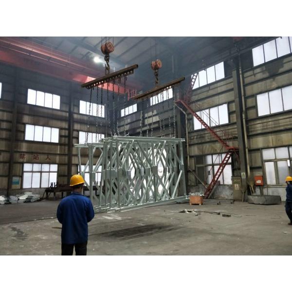 Prefab Portable Temporary Bailey Bridge Metal Construction Easy Assembly