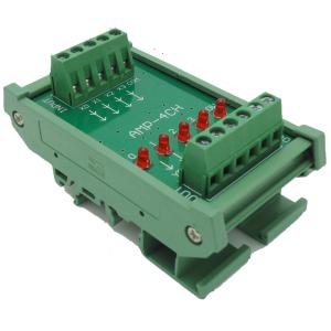 4 Channels DC 24V PLC Amplifier Plate Board PNP Input NPN Output Opto-isolated Design
