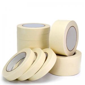 Quality Painting Crepe Paper Masking Tape 140mic Low Tack Masking Film for sale