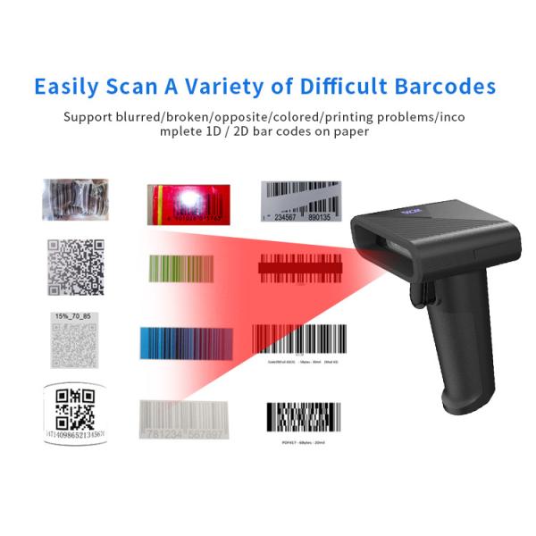 A Auto Scan 1d Scanner Handheld 2D QR Scanner Small Paper Film Reader Alipay Barcode Scanner