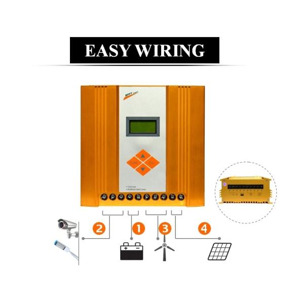144v Lcd Solar And Wind Controller With Boost Charge Function
