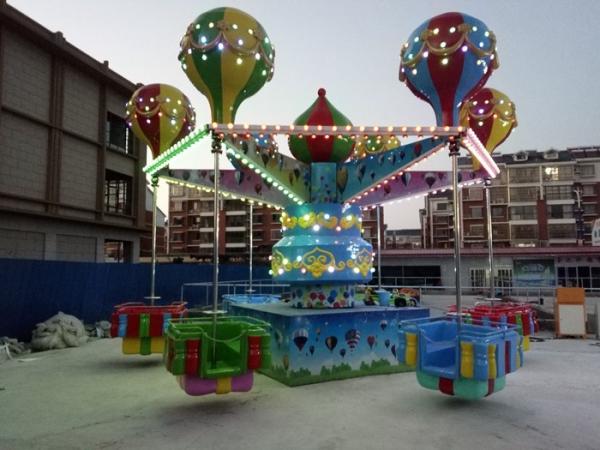 Swing Rotation Type Family Jellyfish Attraction , Funny Children's Amusement Rides