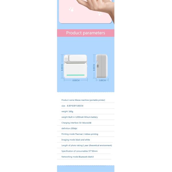 Paper Label Instant Sticker Printer For Mobile Phone Wireless