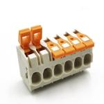 7.5mm Pitch Dual Row Push in Spring Crimping PCB Terminal Blocks 27A 300V