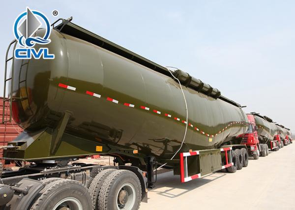 Buy CIMC 3 Axles 60M3 2 Apartment Carbon Steel Semi Trailer Powder Material Tank Truck Trailer With Weichai Engine at wholesale prices