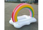 Rainbow Inflatable Water Toys Beverage Cup Holder / Blow Up Ice Bar For Drinks