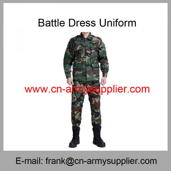 Buy Wholesale Cheap China Military Woodland Camo Police Army Battle Dress Uniform at wholesale prices
