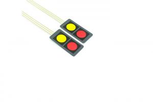 Quality Red And Yellow Two Button Mini Membrane Switch Panel 20x40MM for sale