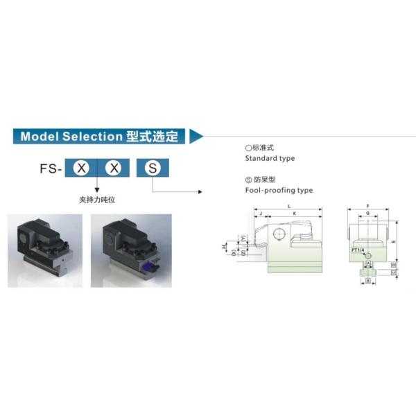 Hydraulic clamping pliers quick mounting pliers for injection mold quick change