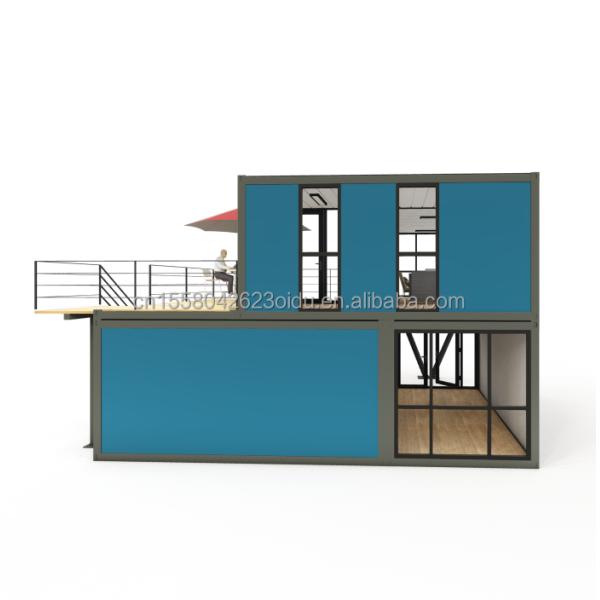 Modular Steel Buildings Hotel Container Houses Movable Prefab 40ft Shipping Fast Food Container Restaurant Cafe Coffee Shop and Bar