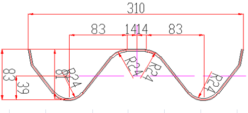 High Precision Highway Guardrail Roll Forming Machine 350Mpa Yield Strength