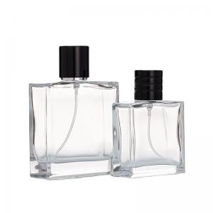 China 50ml 60ml 100ml Mini Luxury Perfume Glass Bottle with Square and Round Pink Design on sale