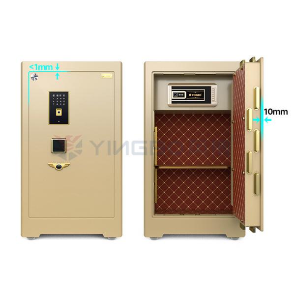 YB/ZY-80 Liquid Crystal Display Panel Bank Grade Biometric Safe Box With Vertical Lock Design