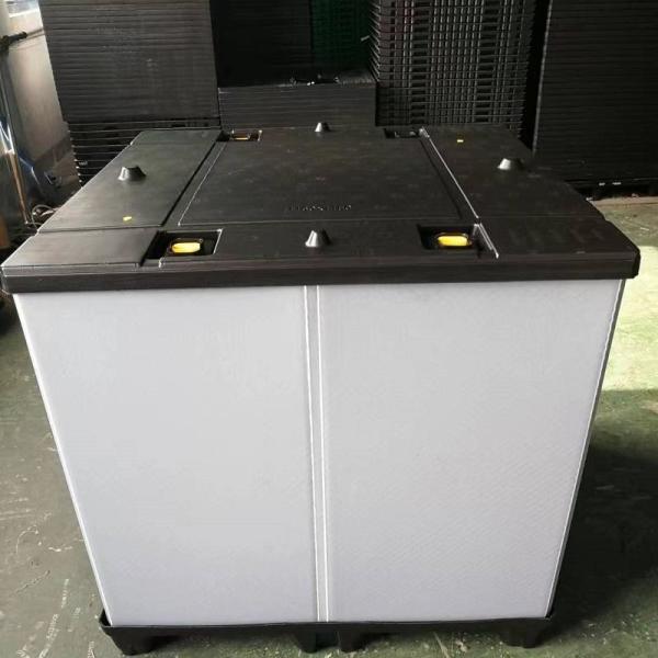 Durable 100L Plastic Coaming Box Lightweight PP Plastic Folding Container