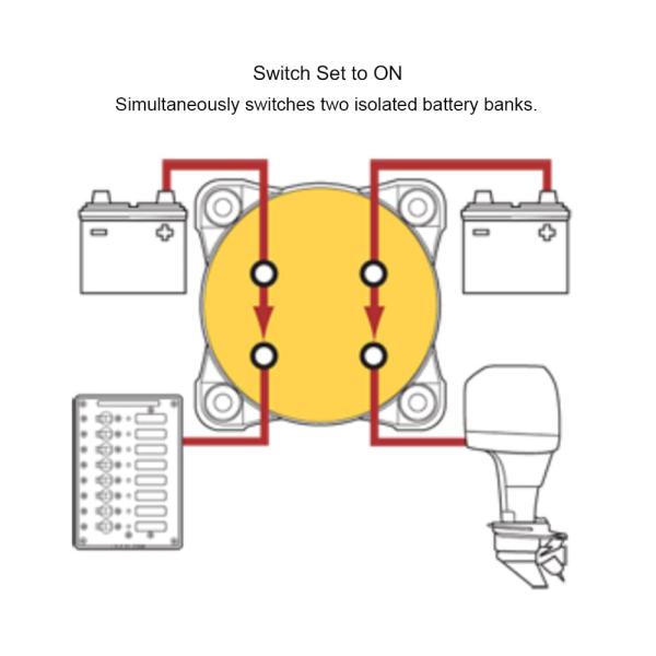 6010 300A 32V DC Mini Dual Circuit Plus Battery Switch