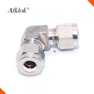 China SUS316 Stainless Steel Threaded Pipe Fittings , 90 Degree Corner Hose Barb Fittings on sale