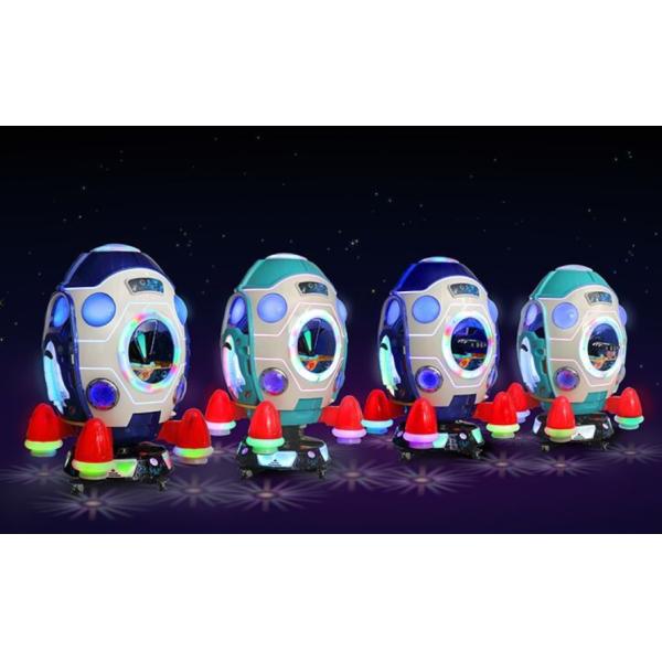 Dreamland New Coin Operated Children Rotating Kiddie Rides Happy Elevating Spacecraft Game Machine