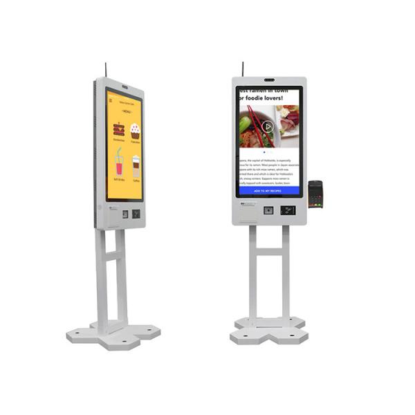 21.5/23.8/27/32 Inch Restaurant POS Touch Screen Self Service Kiosk Ordering Payment Kiosks with Printer and Scanner
