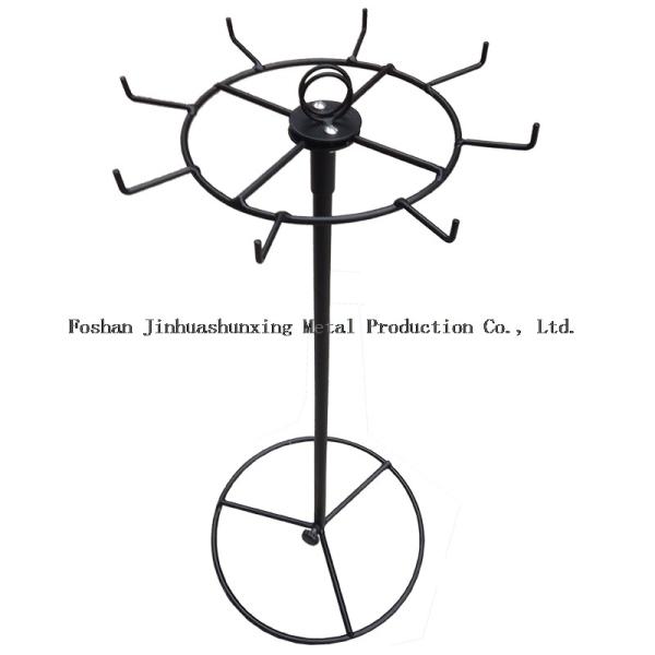 Buy 550mm Height 100mm Width Rotating Display Rack With Hooks at wholesale prices
