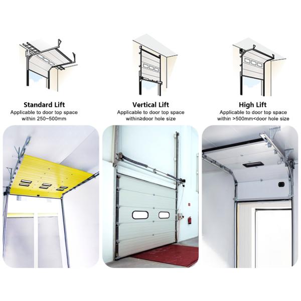 Industrial Automatic Overhead Steel Thermal Insulated Vertical Lifting Sectional Door for Warehouse and Loading Docks