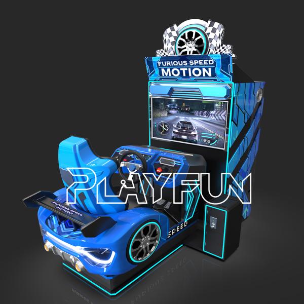 PlayFun 2023 New High Quality Full Motion Furious Speed Simulation Arcade Racing Car Game Machine Driving Cars Simulator Games