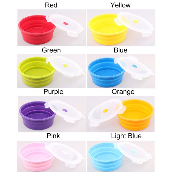 800ml 1200ml Silicone Lunch Containers Collapsible Silicone Lunch Box