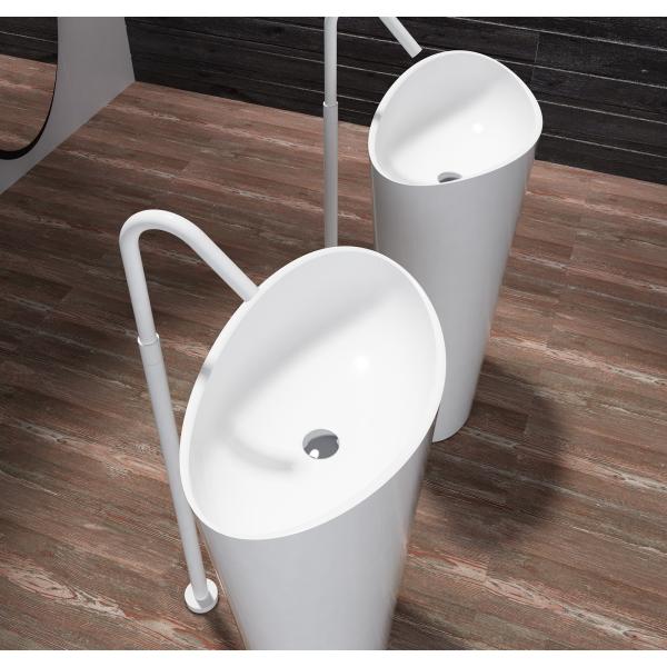 Unique Shape Freestanding Bathroom Basin Stand Alone Vanity Unit