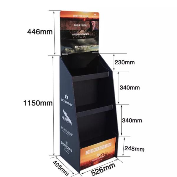 Cardboard Shelf POP Display Stand For Retail Store / Bookstore
