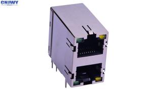 China High Standard Rj45 Network Connector Double Layer With LED Lamp Custom on sale