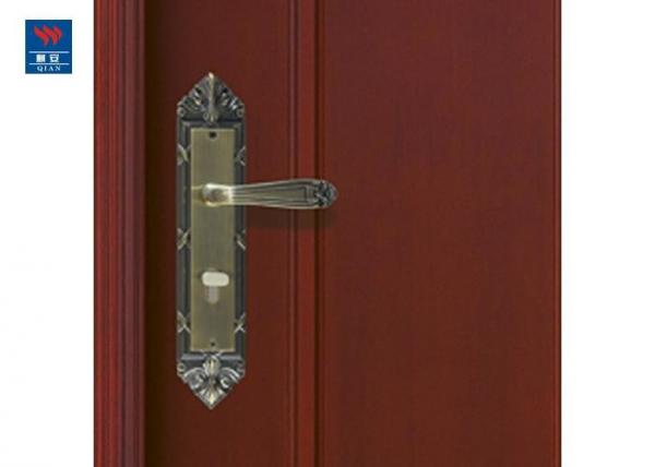 Fire Rated Solid PVC Wood Door Design Timber Hotel Interior Flush Door Fireproof Wood Door