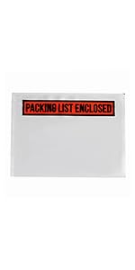 packing list envelope