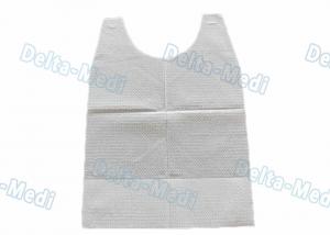China Customized Disposable Dental Bibs / Apron White Color Easy To Wear on sale