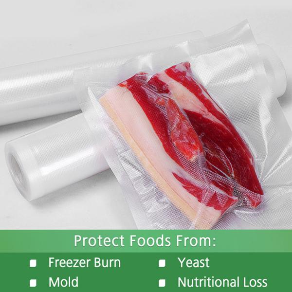 Buy 3 Side Pouch Clear Vacuum Bags Various Sizes  For Sausage Vacuum Sealer Bags Embosed at wholesale prices