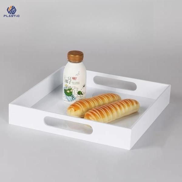 Acrylic Lucite Serving Tray Easy To Clean Acrylic Storage Tray 3mm Thickness