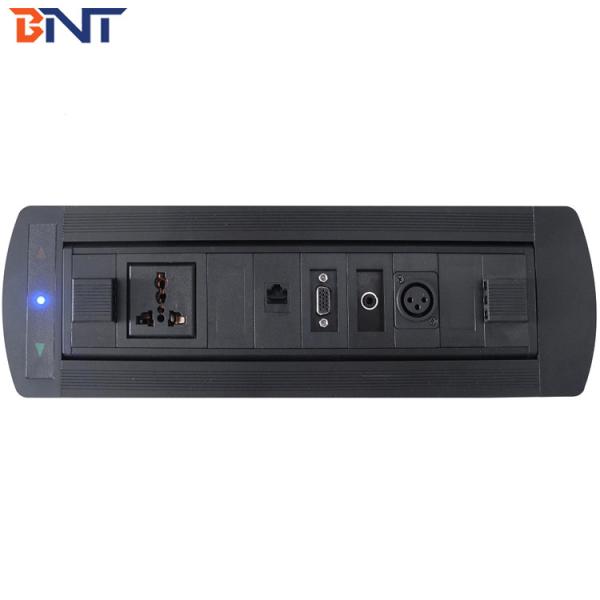 Buy Modular design flush mount electric flip up table mount socket outlet with power data connectors at wholesale prices