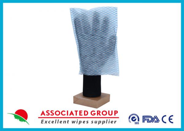 Buy 100% Polyester Paper Park Dry Body Cleaning Gloves 35GSM Square Shape at wholesale prices