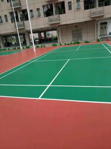 China Red Green Blue Outdoor Badminton Court Rubber Flooring on sale