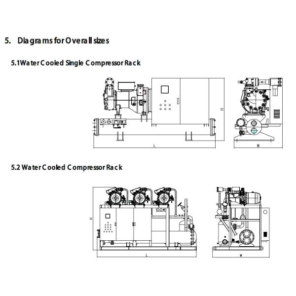 380V 270HP Screw Compressor Water Cooled Chiller High Efficiency
