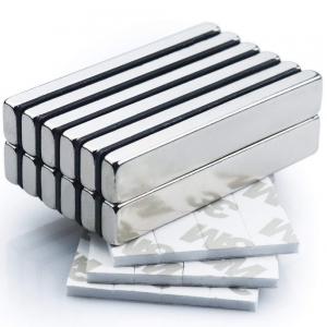 China Cutting Service High Strength N52 NdFeB Magnet Block Neodymium Magnet with 3M Adhesive on sale