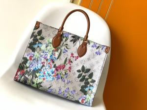 China OnTheGo MM Mini Sling Bag Branded M81724 Floral Pattern Silver Coated Canvas on sale