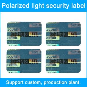 Commodity Transparent Self Adhesive Security Labels Round Embossed Logo