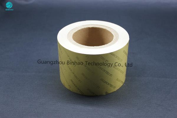 Buy Customized Size Golden Embossing Aluminum Foil Paper Roll 50 Micron Thickness at wholesale prices