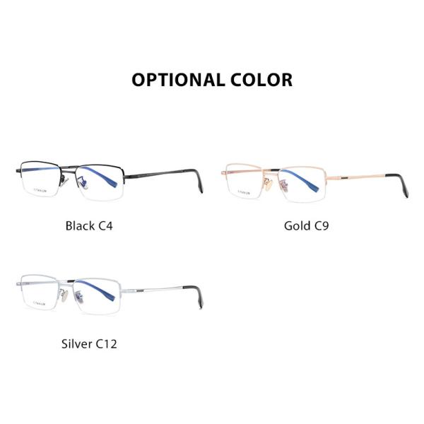 Optical Titanium Metal Glasses Flexible , Men Women Half Rim Glasses