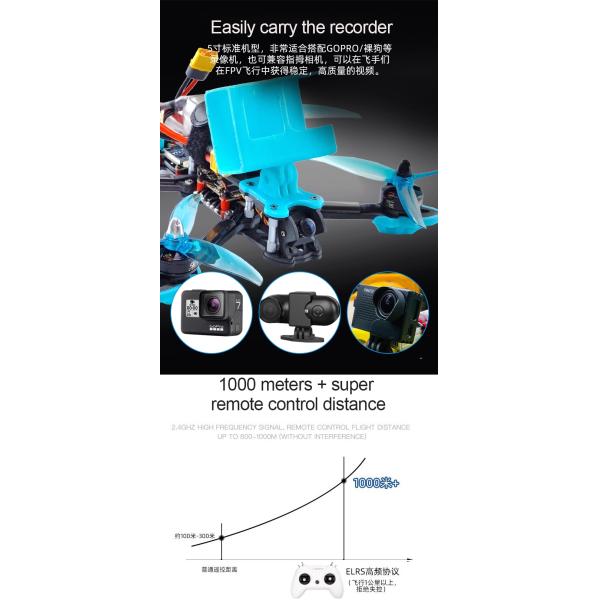 QAV250 3S 4S Freestyle 115mm 2.5-inch F4 5A ESC Racing RC Drone Kit Small Remote Control Drone Camera Ready-to-Fly (RTF BNF)