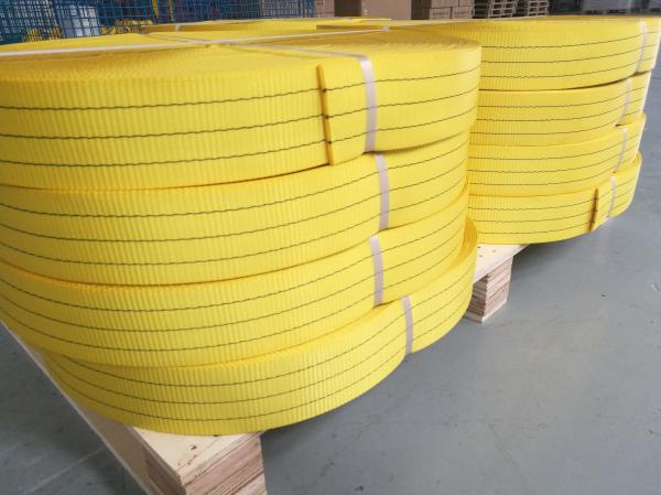 Buy Polyester Tie Down Strap Material EN1492 Standard For Lifting Sling Webbing Sling at wholesale prices
