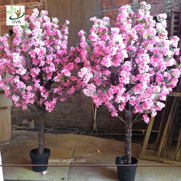 UVG fake cherry blossom decorative artificial wooden tree for top table landscaping CHR164