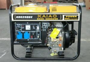 Quality 2KW Electric Start Portable Generator , Open Type Diesel Generator Model NO.KDE2500E for sale