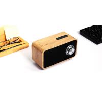 China TF Card Supported Wooden Bluetooth Speaker , Line - In Function Wooden Stereo Speakers for sale